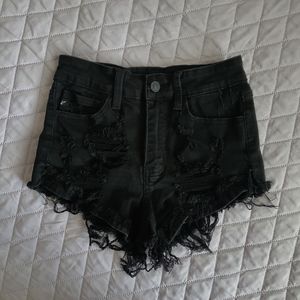 Black "Denim" Short Short